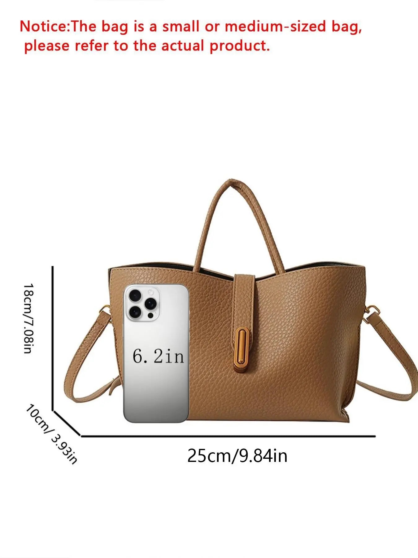 25 fall&winter Women's Elegant Solid Color Handbag, Fashionable Crossbody Bag for Daily Used, Casual Trendy Versatile High-quality Daily Commuting Bag