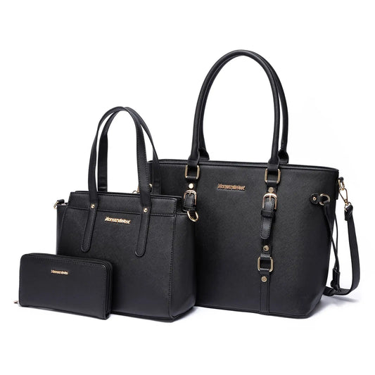 Montana West 3PCS Purses for Women  Tote Bag and Wallet Set Shoulder Satchel Handbags