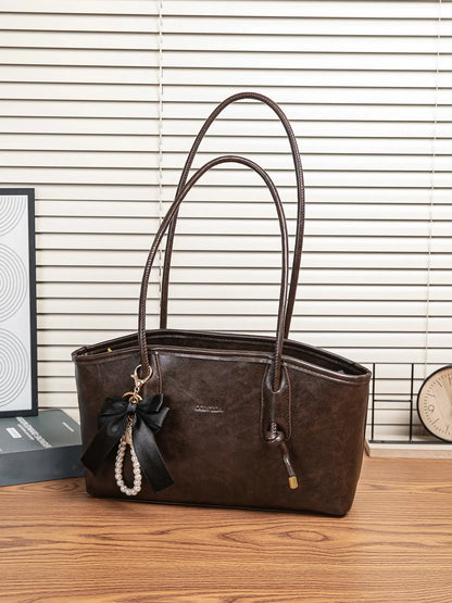 26 Women's Elegant Solid Color Shoulder Bag, Fashionable Large Capacity Handbag Crossbody Bag for Daily Used, Casual Trendy Versatile High-quality Daily Commuting Bag, Fashionable Unique Bags #GLOBAL PICKS
